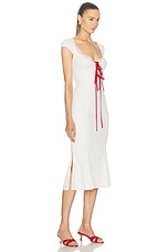 Mirror Palais Maria Rosa Lined Dress in White Eyelet, view 2, click to view large image.