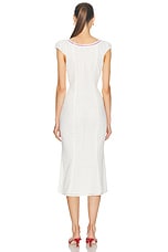 Mirror Palais Maria Rosa Lined Dress in White Eyelet, view 3, click to view large image.