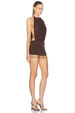 Mirror Palais La Piscine Chocolat Dress in Brown, view 3, click to view large image.