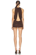 Mirror Palais La Piscine Chocolat Dress in Brown, view 4, click to view large image.