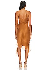 Mirror Palais Baby's Breath Lined Dress in Caramel, view 4, click to view large image.