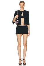 Mirror Palais Cropped Cardigan in Black, view 4, click to view large image.