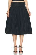 Mirror Palais Taffeta Lady Skirt in Noir, view 1, click to view large image.