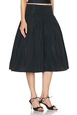 Mirror Palais Taffeta Lady Skirt in Noir, view 2, click to view large image.