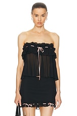 Mirror Palais Dolly Strapless Top in Noir, view 1, click to view large image.