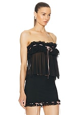 Mirror Palais Dolly Strapless Top in Noir, view 2, click to view large image.