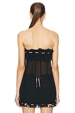 Mirror Palais Dolly Strapless Top in Noir, view 3, click to view large image.