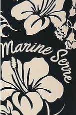 Marine Serre Regenerated Print Jersey Catsuit in Black, view 5, click to view large image.