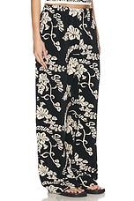 Marine Serre Jersey Jacquard Towel Lounge Pant in Black, view 2, click to view large image.