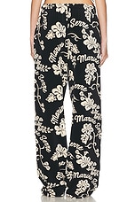 Marine Serre Jersey Jacquard Towel Lounge Pant in Black, view 3, click to view large image.