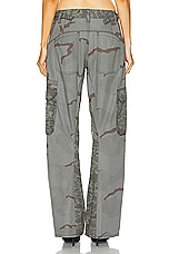 Marine Serre Regenerated Camo Cargo Pant in Dark Grey, view 3, click to view large image.