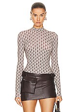 Marine Serre Regenerated Moon Diamant Jersey Second Skin Top
