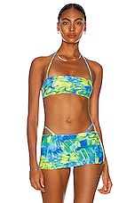 Melissa Simone Kyra Bandeau Top in Blue & Green, view 1, click to view large image.