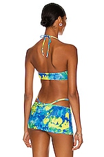 Melissa Simone Kyra Bandeau Top in Blue & Green, view 3, click to view large image.