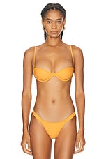 Melissa Simone Melina Bikini Top in Mango, view 1, click to view large image.