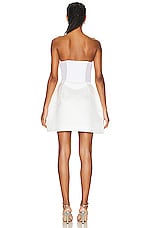 MARIANNA SENCHINA Strapless Mini Dress in White, view 3, click to view large image.