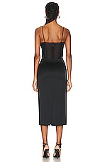 MARIANNA SENCHINA Bustier Midi Dress in Black, view 3, click to view large image.