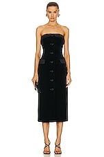 MARIANNA SENCHINA Diana Midi Jacket Dress in Black, view 1, click to view large image.