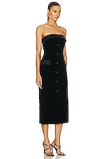 MARIANNA SENCHINA Diana Midi Jacket Dress in Black, view 2, click to view large image.