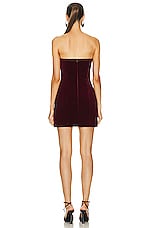 MARIANNA SENCHINA First Kiss Mini Dress in Burgundy, view 3, click to view large image.