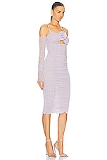 MARIANNA SENCHINA Flower Bloom Midi Dress in Lilac, view 3, click to view large image.