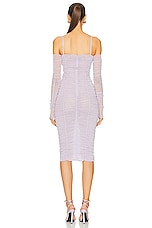 MARIANNA SENCHINA Flower Bloom Midi Dress in Lilac, view 4, click to view large image.