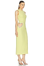 MARIANNA SENCHINA First Kiss Midi Dress in Lemon, view 2, click to view large image.
