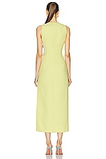 MARIANNA SENCHINA First Kiss Midi Dress in Lemon, view 4, click to view large image.