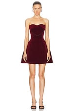 MARIANNA SENCHINA Best Lover Dress in Burgundy, view 1, click to view large image.