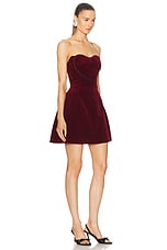 MARIANNA SENCHINA Best Lover Dress in Burgundy, view 2, click to view large image.