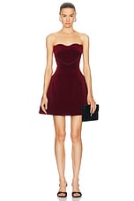 MARIANNA SENCHINA Best Lover Dress in Burgundy, view 4, click to view large image.