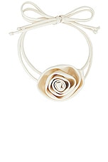 MARIANNA SENCHINA Rose Choker Necklace in Ivory, view 1, click to view large image.