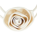 MARIANNA SENCHINA Rose Choker Necklace in Ivory, view 2, click to view large image.