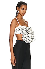 MARIANNA SENCHINA Bow Top in Black & White, view 2, click to view large image.