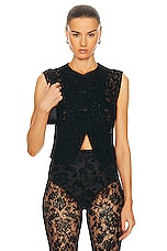 MARIANNA SENCHINA Allure Vest in Black, view 1, click to view large image.