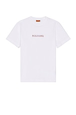 Missoni Short Sleeve T-shirt in Optic White, view 1, click to view large image.