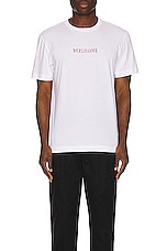 Missoni Short Sleeve T-shirt in Optic White, view 4, click to view large image.