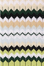 Missoni Short Sleeve Polo in Green & Beige, view 3, click to view large image.