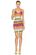 Missoni Short Cover Up in Multicolor Dark Chevron, view 1, click to view large image.