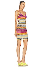 Missoni Short Cover Up in Multicolor Dark Chevron, view 2, click to view large image.