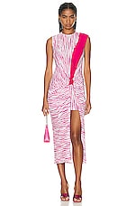 Missoni Long Dress in Pink & White Space Dye, view 1, click to view large image.