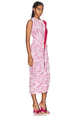 Missoni Long Dress in Pink & White Space Dye, view 2, click to view large image.