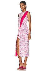 Missoni Long Dress in Pink & White Space Dye, view 3, click to view large image.