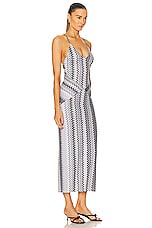 Missoni Sleeveless Long Slip Dress in Multi Grey, view 2, click to view large image.