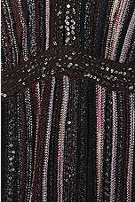Missoni V Neck Long Dress in Multicolor & Bordeaux Base, view 4, click to view large image.