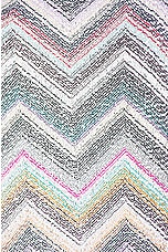 Missoni Zig Zag Sequin Dress in Light Blue, Grey, & White Base, view 4, click to view large image.