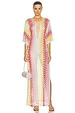 Missoni Long Cover Up Dress in Degrade Red Shades, view 1, click to view large image.