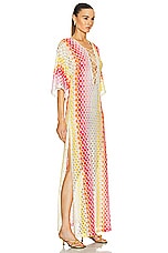 Missoni Long Cover Up Dress in Degrade Red Shades, view 2, click to view large image.
