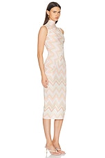 Missoni Jersey Crepe Sleeveless Dress in Multicolor Pink Tones, view 2, click to view large image.