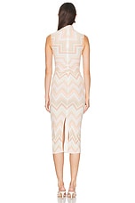 Missoni Jersey Crepe Sleeveless Dress in Multicolor Pink Tones, view 3, click to view large image.